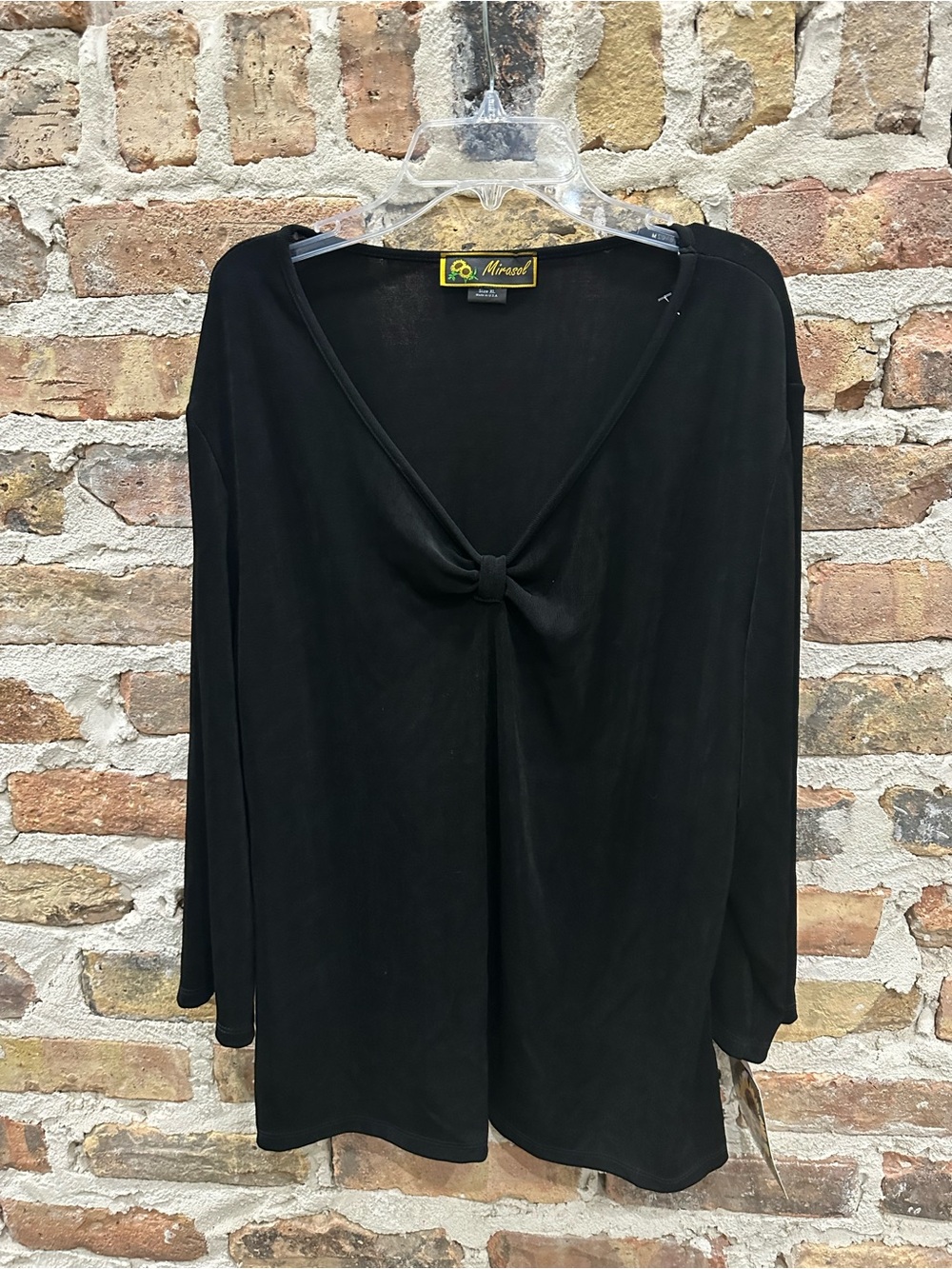 Mirasol Black Knot-Front Long Sleeve Tee